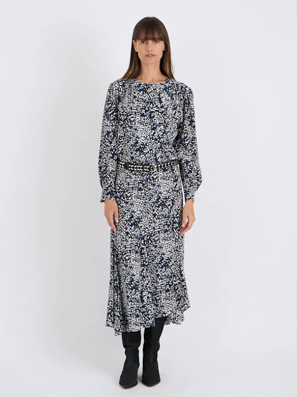 Hanane Dress in Midnight/White