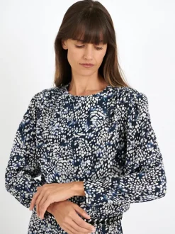 Hanane Dress in Midnight/White