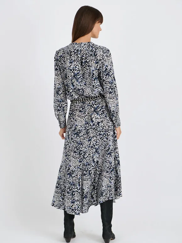 Hanane Dress in Midnight/White