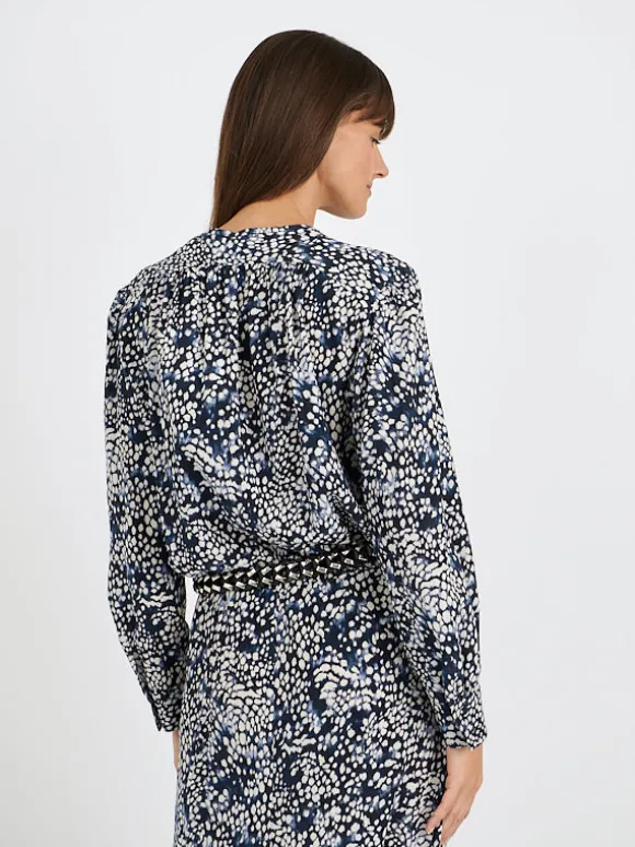 Hanane Dress in Midnight/White