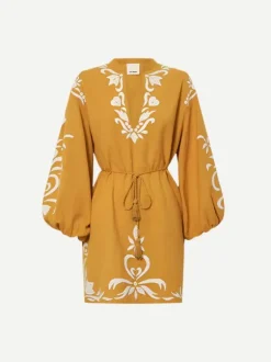 Hesiode Dress in Golden Yellow