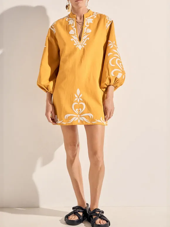 Hesiode Dress in Golden Yellow