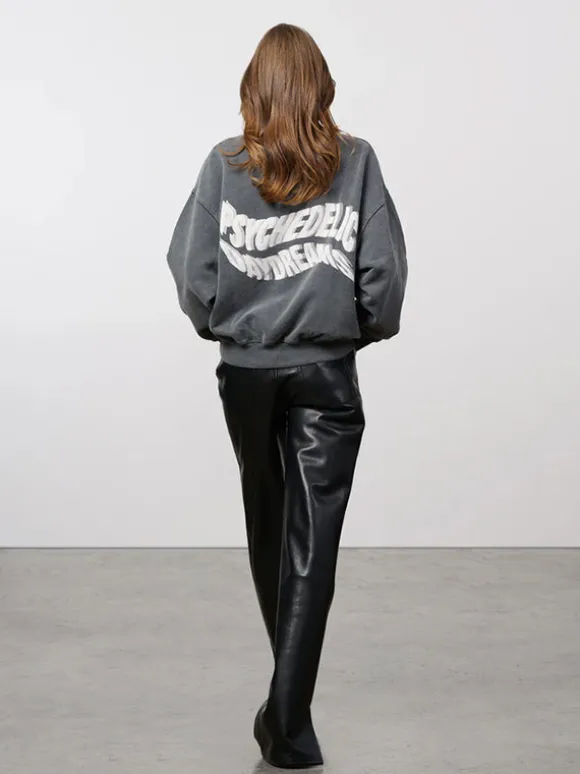 Jaci Sweatshirt Daydreams in Washed Black