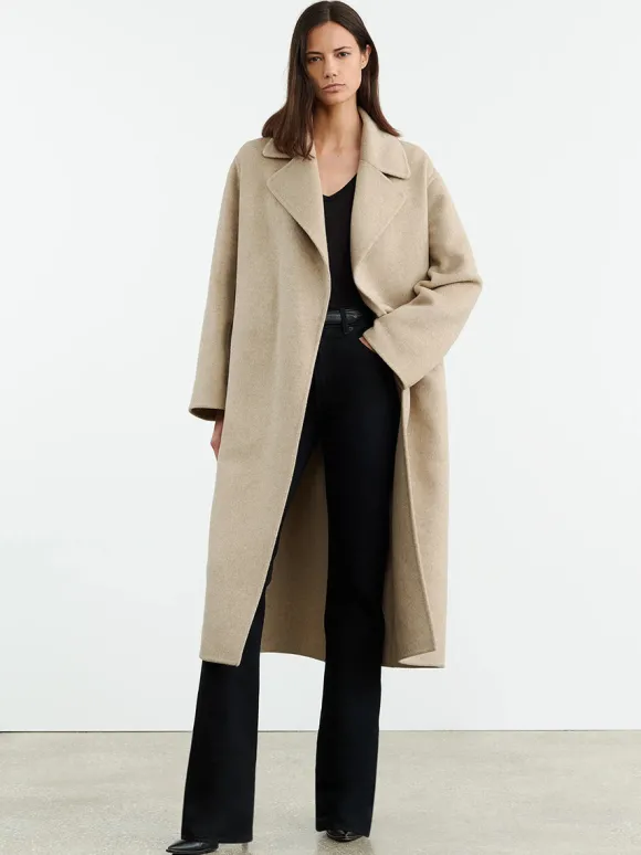Jarel Wrap Coat in Hazelnut