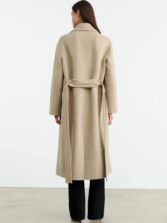 Jarel Wrap Coat in Hazelnut
