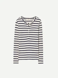 Jordan Henley Tee in Navy Stripe