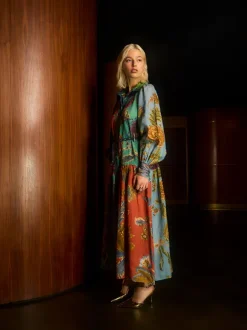 Juno Midi Shirt Dress in Spliced