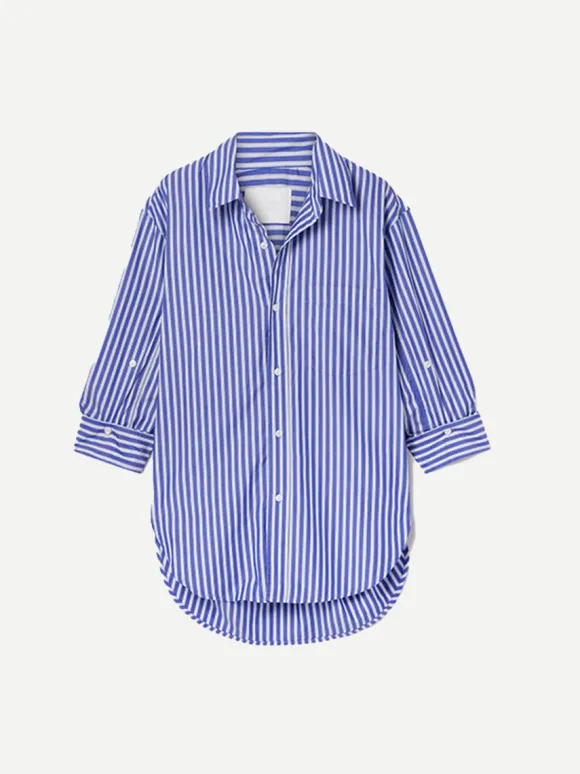 Kayla Shirt in Navy Mesa Stripe