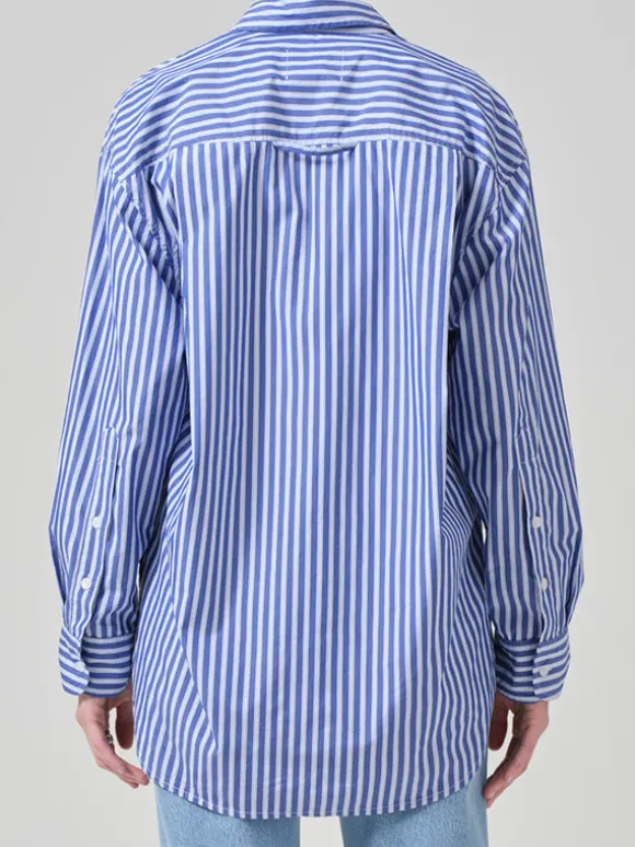 Kayla Shirt in Navy Mesa Stripe