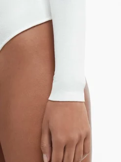 Knit Bodysuit in Off White
