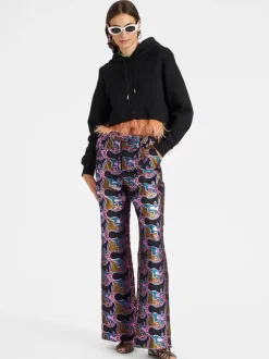 La Comasca Pants in Jacquard Spritz Blue Petrol