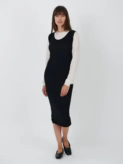 Layered Maxi Dress in Black