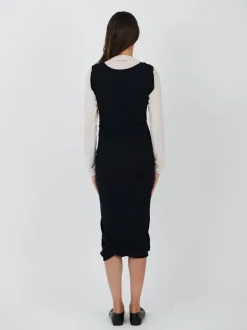 Layered Maxi Dress in Black