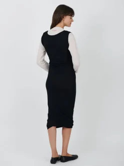 Layered Maxi Dress in Black