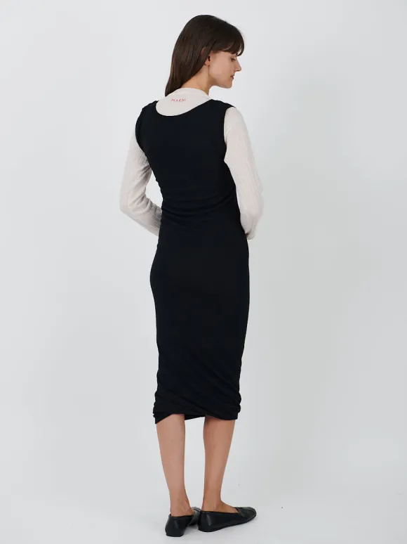 Layered Maxi Dress in Black