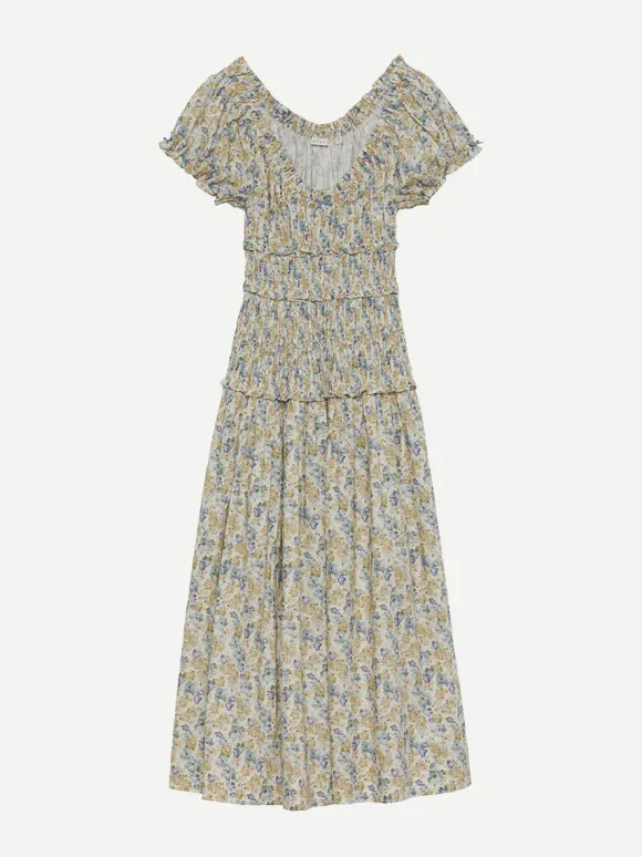 Leanne Dress in Bleu Wildflower Thicket