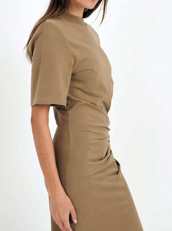 Lexia Dress in Light Khaki