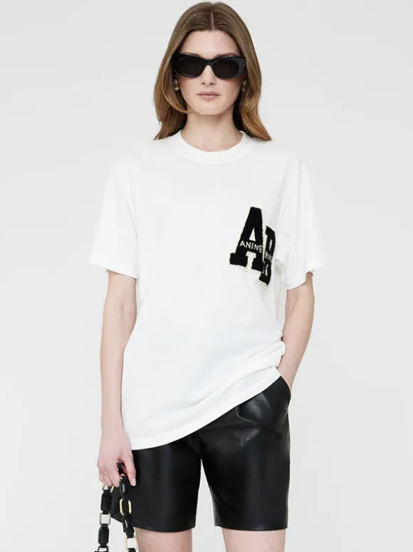 Lili Tee Letterman in Off White