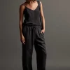 Linen Lounge Pant in Magma Pigment