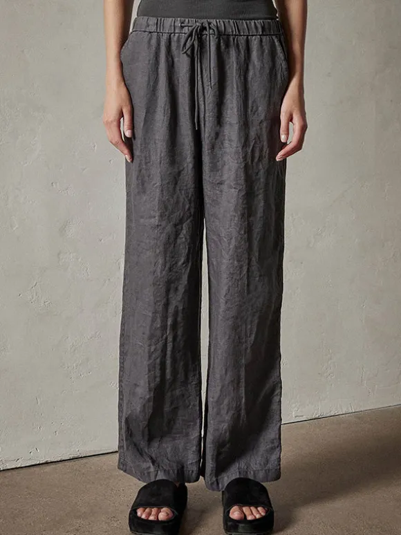 Linen Lounge Pant in Magma Pigment