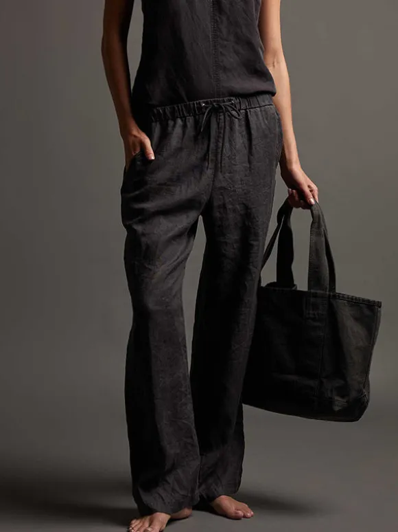 Linen Lounge Pant in Magma Pigment