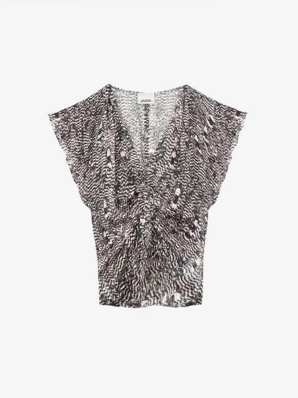 Lonea Top in Black/Ecru