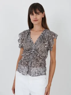 Lonea Top in Black/Ecru