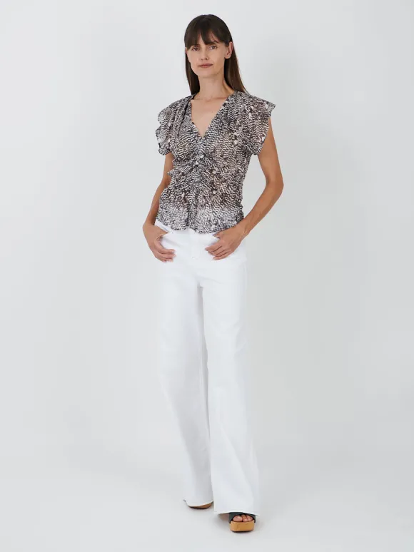 Lonea Top in Black/Ecru