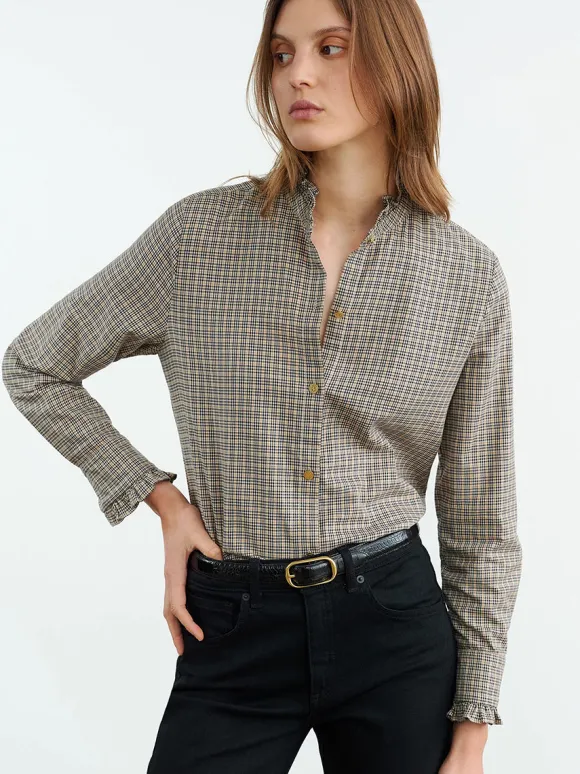 Lydia Shirt in Honey Check