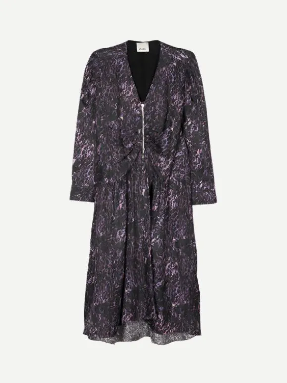 Magaly Dress in Dark Plum