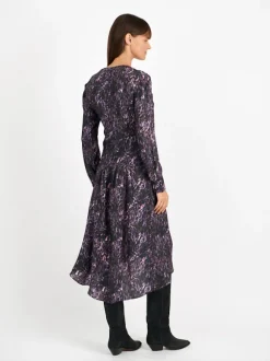 Magaly Dress in Dark Plum