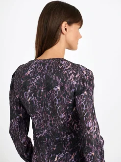 Magaly Dress in Dark Plum