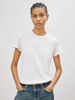 Mariela Crewneck Tee in White