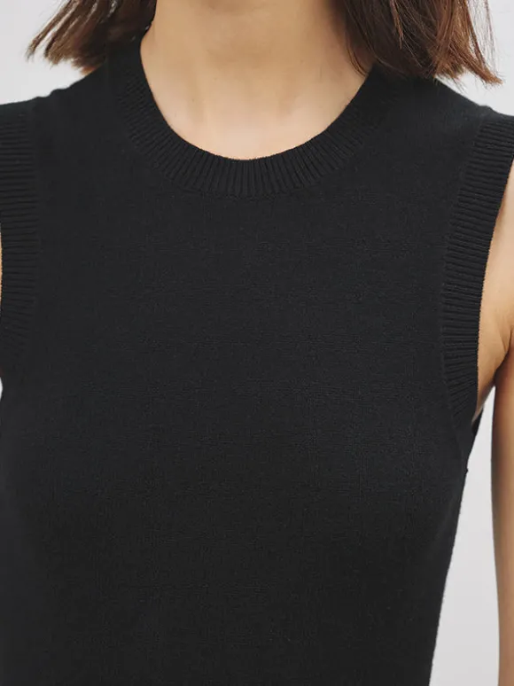 May Sweater Tank in Black