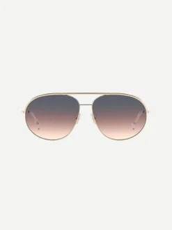 Metallic Aviators in Rose Gold