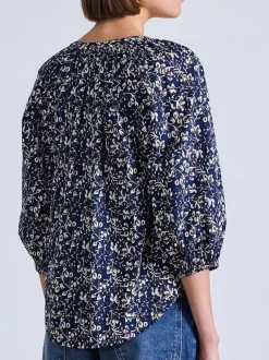 Mitte Top in Mira Floral Navy