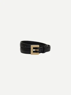 Nicola Belt in Black with Gold