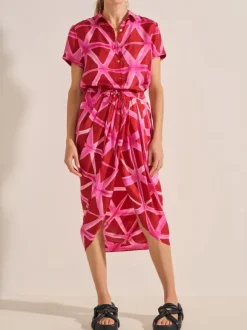 Nile Skirt in Pink and Red