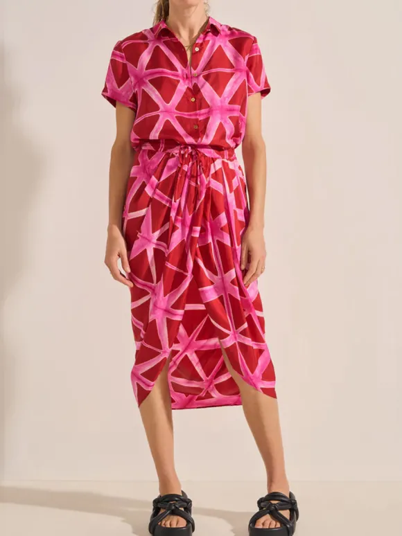 Nile Skirt in Pink and Red