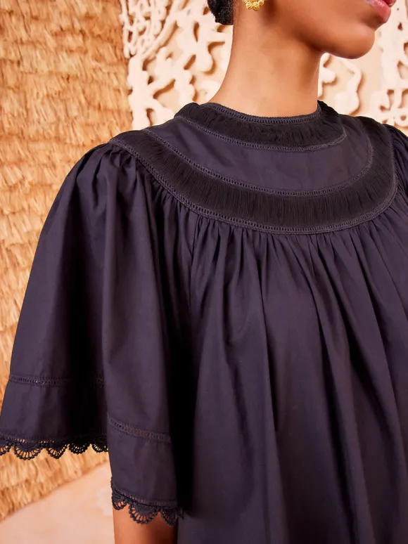 Oumi Dress in Noir