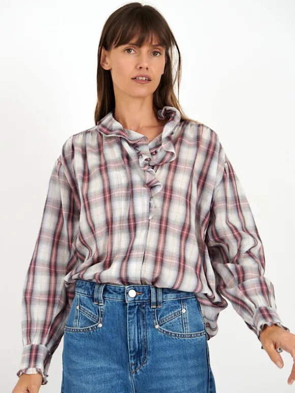 Pamias Top in Ecru/Pink
