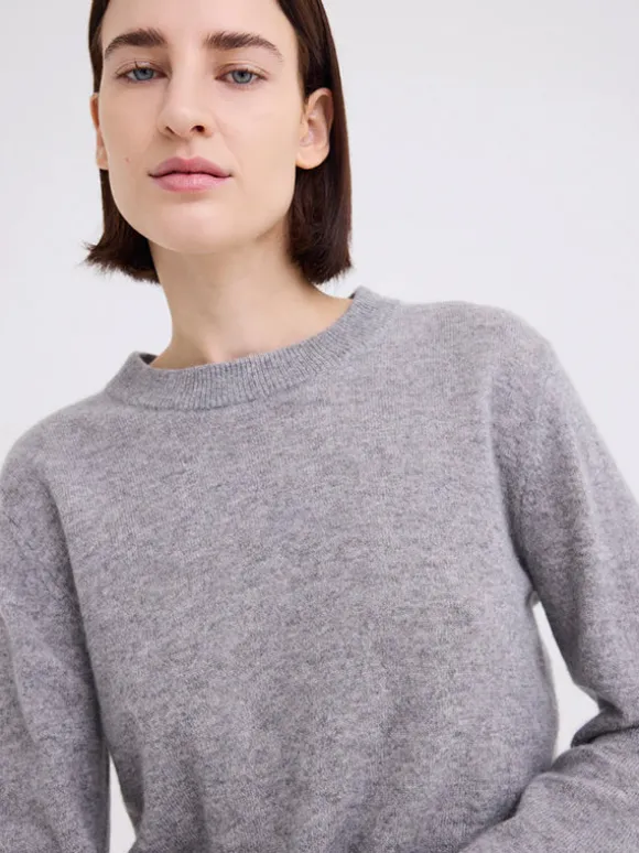 Peter Sweater in Mid Grey Marle