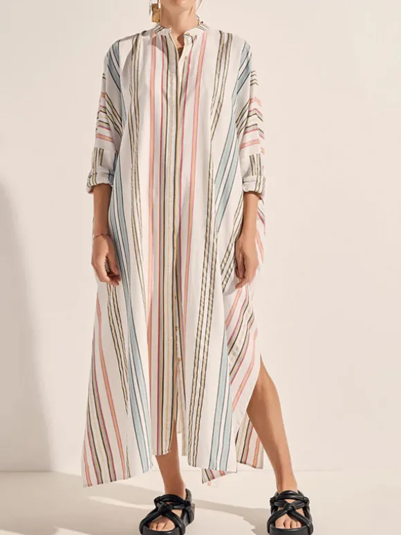 Pollux Maxi Dress in Byron Stripe