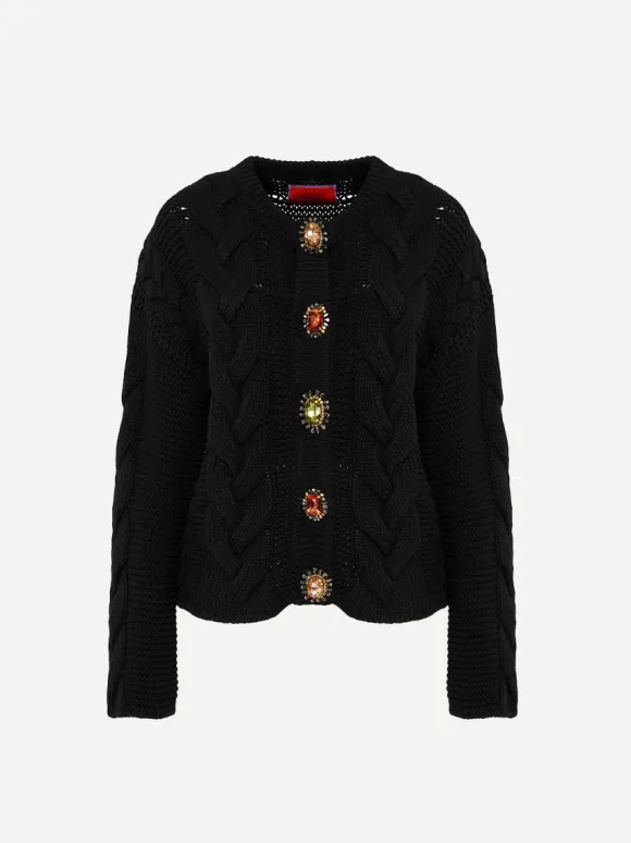 Portrait Cardigan in Black