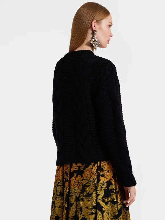 Portrait Cardigan in Black