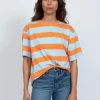 Printed Boy Tee in Orange Blue