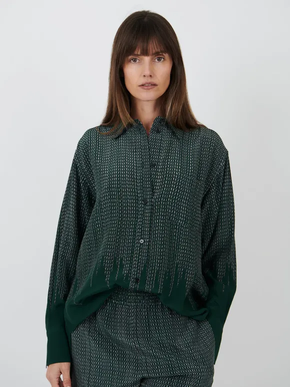 Pyjama Trouser in Green Chain