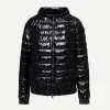 Quilted Gloss Bomber Jacket in Black