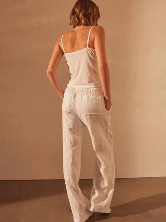 Relaxed Wide Leg Pant in White