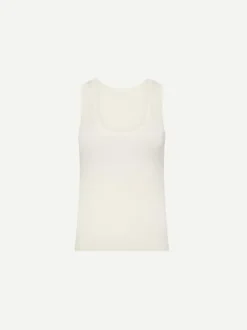 Ribbed Tank in Ecru